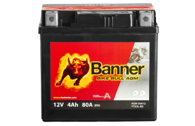 BANNER motobatéria 12V AGM 50412 4Ah 80A BTX5L-BS