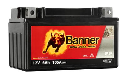 BANNER motobatéria 12V AGM 50615 6Ah 105A BTX7A-BS L+