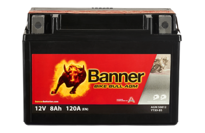BANNER motobatéria 12V AGM 50812 8Ah 120A BTX9-BS