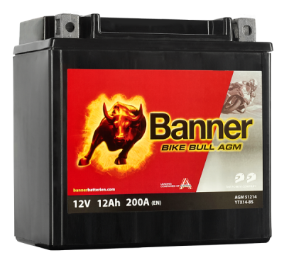 BANNER motobatéria 12V AGM 51214 12Ah 200A BTX14-BS