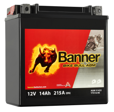 BANNER motobatéria 12V AGM 51422 14Ah 215A BTX16-BS Ľ+