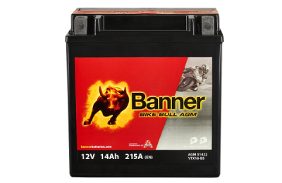 BANNER motobatéria 12V AGM 51422 14Ah 215A BTX16-BS Ľ+