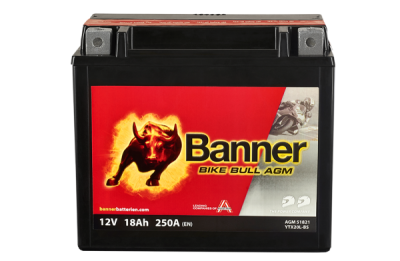 BANNER motobatéria 12V AGM 51821 18Ah 250A BTX20L-BS P+