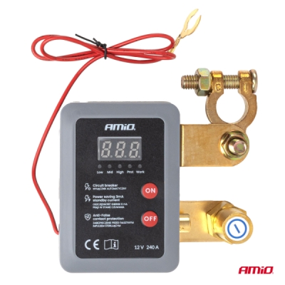 AMiO - Diaľkový automatický vypínač akumulátora 12V 240A (BATT)