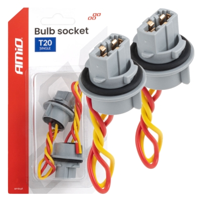 AMiO - Objímka žiarovky T20 LED 12V W21W WY21W W3x16d 7440 T20 2 ks