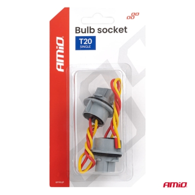 AMiO - Objímka žiarovky T20 LED 12V W21W WY21W W3x16d 7440 T20 2 ks