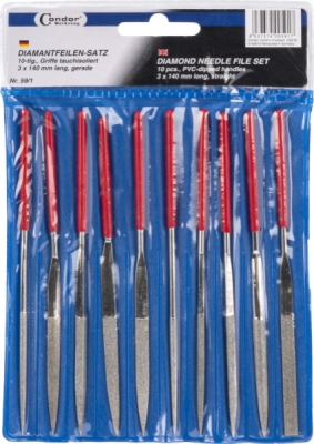 Condor - Rovné diamantové pilníky 140mm 10ks