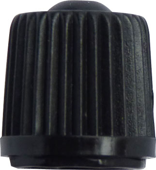 Čiapočka ventilu - čierna / plastová - s tesnením 1ks