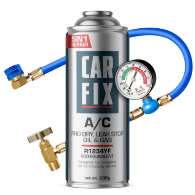 CARFIX - Chladivo klimatizácie 5v1, R1234yf +hadica s manometrom YF