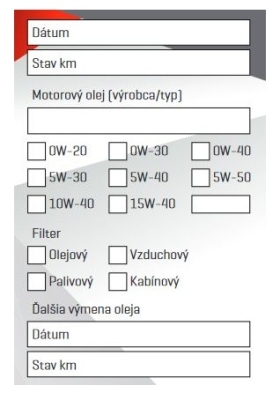 Štítok na výmenu oleja UNI 1ks