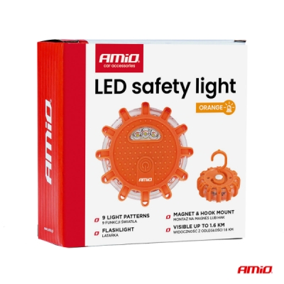 AMiO - Núdzové svietidlo LED 3xAAA IP65 12SMD + 3SMD