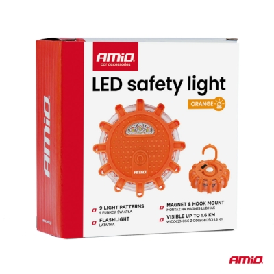 AMiO - Núdzové svietidlo LED 12SMD+3SMD 650mAh (BATT)