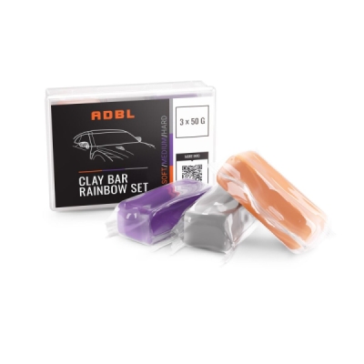 ADBL - Clay Bar Rainbow Set, Súprava farebných detailingových ílov, 50g 3ks