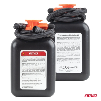 Súprava na opravu a hustenie pneumatík 31mm 12V AMIO-04930