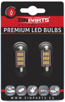 EPL54 C10W LED žiarovky (12 x SMD 4014) 39mm 3000K CANBUS