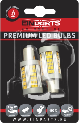 EPL159 P21W LED žiarovky (135 x SMD 4014) oranžová CANBUS