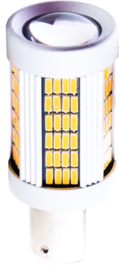 EPL159 P21W LED žiarovky (135 x SMD 4014) oranžová CANBUS