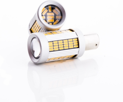 EPL159 P21W LED žiarovky (135 x SMD 4014) oranžová CANBUS