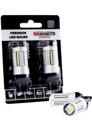 EPL163 W21/5W LED žiarovky (66 x SMD 2016) 6000K CANBUS