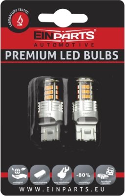 EPL184 W21/5W LED žiarovky (30 x SMD 3020) červená CANBUS 12/24V