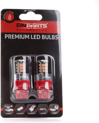 EPL184 W21/5W LED žiarovky (30 x SMD 3020) červená CANBUS 12/24V