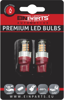 EPL185 W21/5W LED žiarovky (30 x SMD 3020) červená CANBUS 7443CK 12/24V