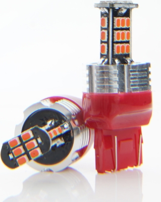 EPL185 W21/5W LED žiarovky (30 x SMD 3020) červená CANBUS 7443CK 12/24V