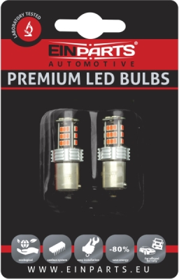 EPL186 P21W LED žiarovky (30 x SMD 3020) červená CANBUS 12/24V