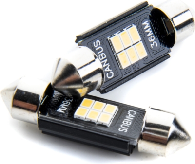 EPL195 C5W LED žiarovky (6 x SMD 2016) 36mm 6000K CANBUS