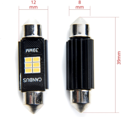 EPL196 C10W LED žiarovky (6 x SMD 2016) 39mm 6000K CANBUS