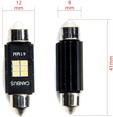 EPL197 C10W LED žiarovky (6 x SMD 2016) 42mm 6000K CANBUS