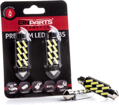 EPL217 C10W LED žiarovky (8 x SMD 7020) 42mm 6000K CANBUS