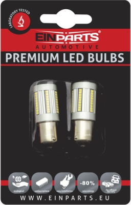 EPL251 P21W LED žiarovky (66 x SMD 2016) červená CANBUS