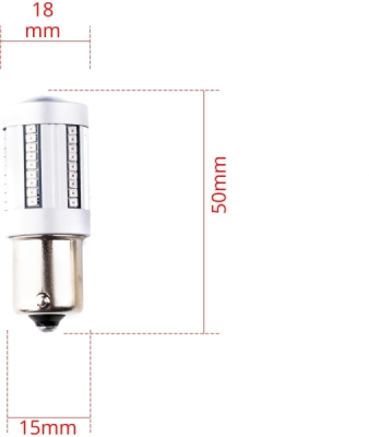 EPL251 P21W LED žiarovky (66 x SMD 2016) červená CANBUS