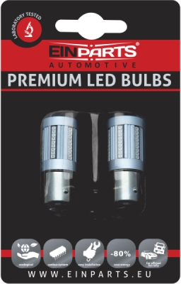 EPL253 P21/5W LED žiarovky (66 x SMD 2016) červená CANBUS