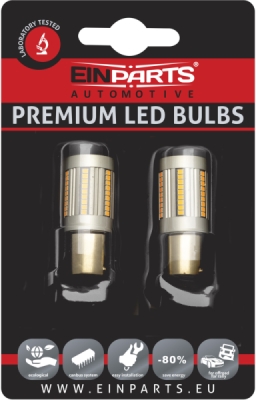 EPL255 PY21W LED žiarovky (66 x SMD 2016) oranžová CANBUS