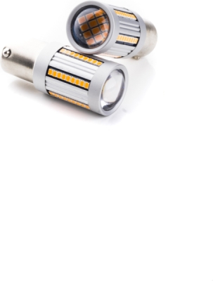 EPL255 PY21W LED žiarovky (66 x SMD 2016) oranžová CANBUS