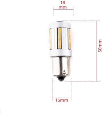 EPL255 PY21W LED žiarovky (66 x SMD 2016) oranžová CANBUS