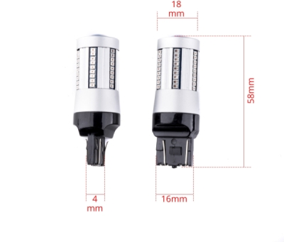 EPL258 W21/5W LED žiarovky (66 x SMD 2016) červená CANBUS