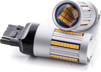 EPL260 W21W LED žiarovky (66 x SMD 2016) oranžová CANBUS