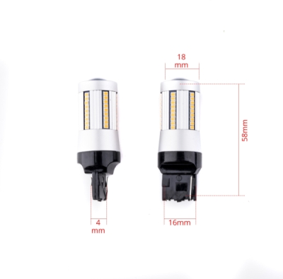 EPL260 W21W LED žiarovky (66 x SMD 2016) oranžová CANBUS