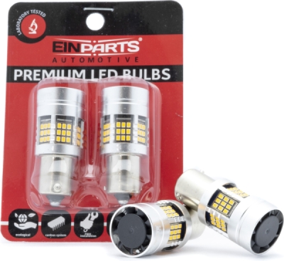 EPL289 PY21W LED žiarovky (54 x SMD 2016) jantár CANBUS