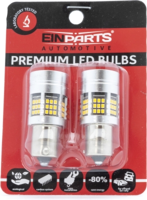 EPL289 PY21W LED žiarovky (54 x SMD 2016) jantár CANBUS