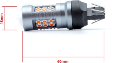 EPL298 W21/5W LED žiarovky (24 x SMD 3030) červená CANBUS