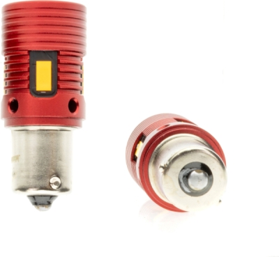 EPL315 LED žiarovky PY21W BAU15S 4 SMD 3570 CANBUS ORANŽOVÝ -2 KUSY