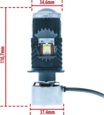 EPLL14 LED žiarovky s šošovkou H4 12V 5500K