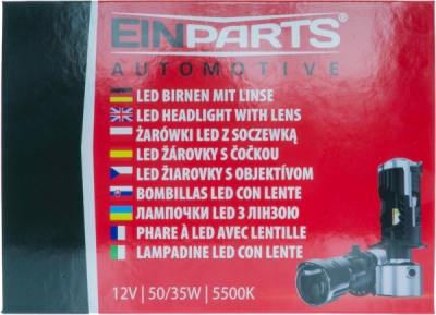 EPLL14 LED žiarovky s šošovkou H4 12V 5500K