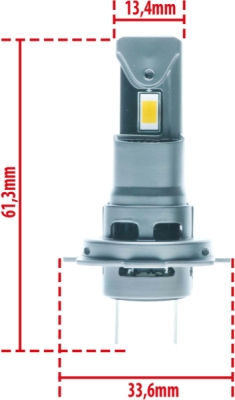 EPLH128 LED žiarovky H7 4300K 12V