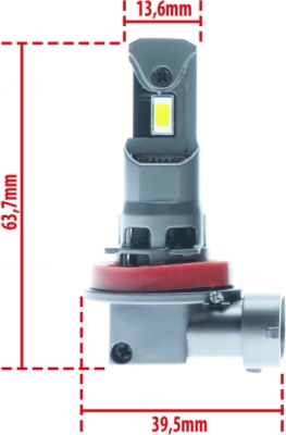 EPLH129 LED žiarovky H11 4300K 12V