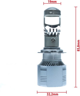 EPLL15 LED žiarovky s šošovkou H7 12V 6000K